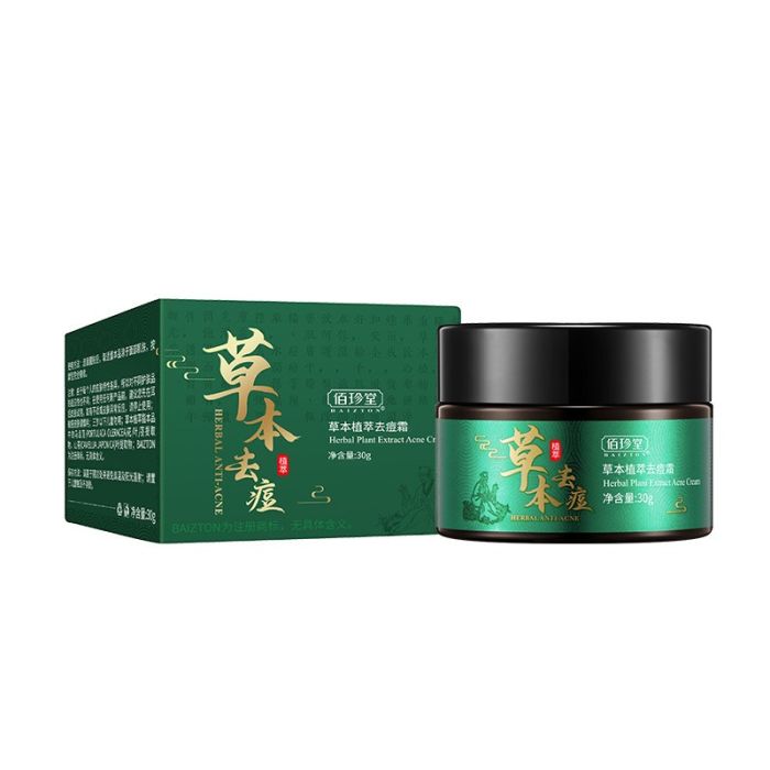 Cream for acne and blackheads with extracts of Chinese herbs Baizton